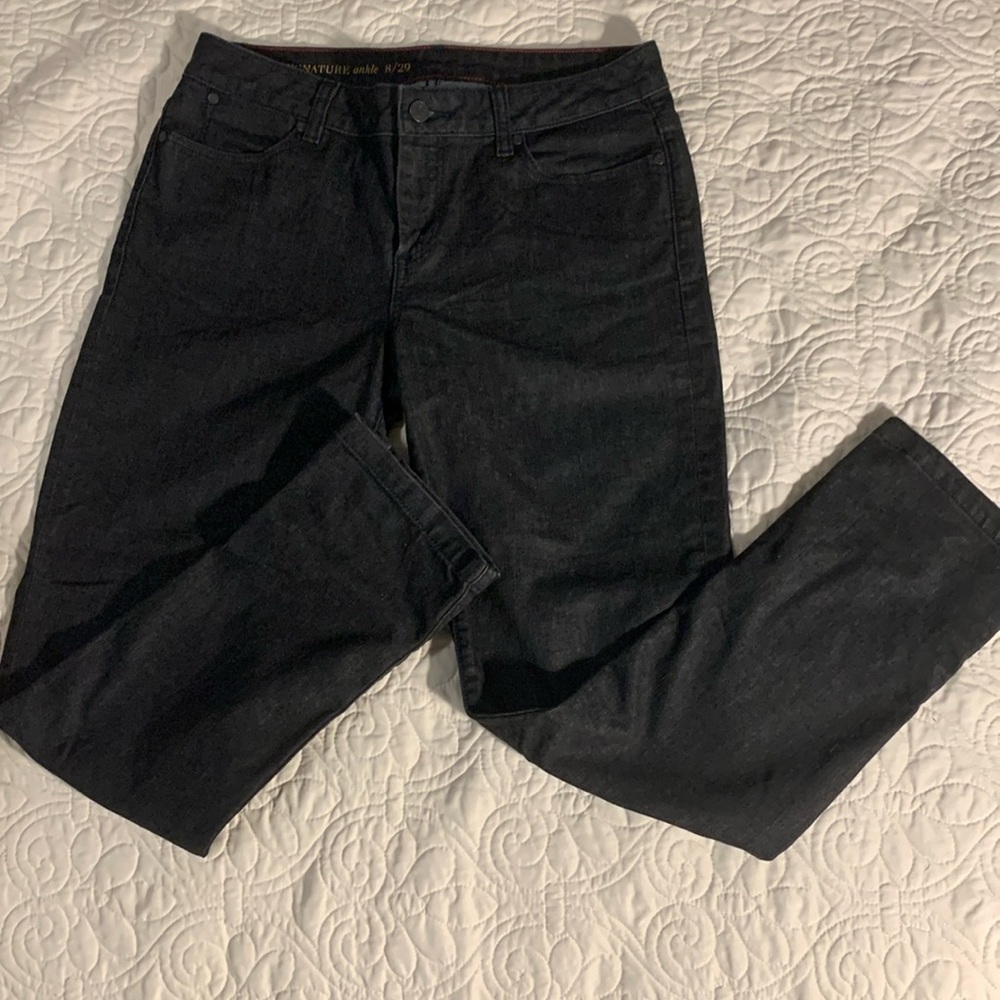 Talbots black denim ankle jeans size 8 NWOT